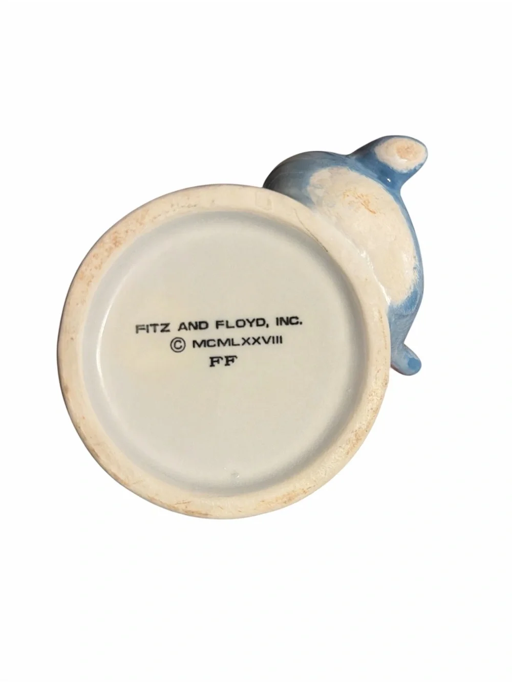 Fitz and Floyd Ceramic Seal and Clown Bathroom toothbrush holder & cup